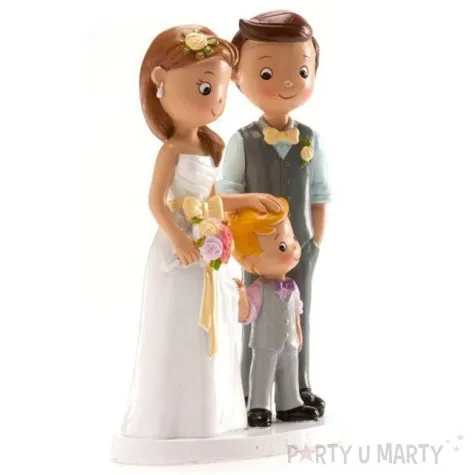 figurka na tort para mloda z synem dekora 16 cm