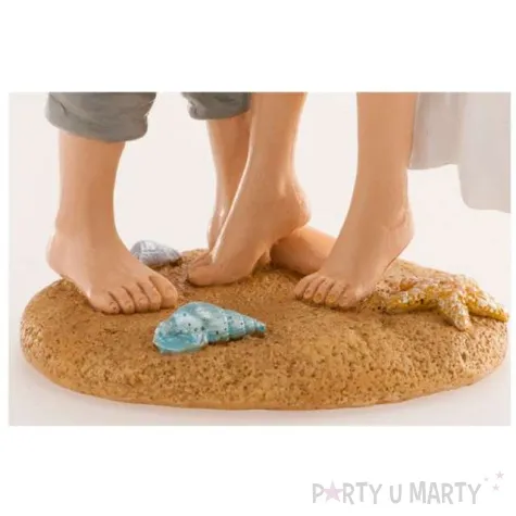 figurka na tort slub para mloda na plazy dekora 16 cm