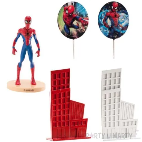 figurka na tort spider man toppery i wiezowce dekora 5 szt