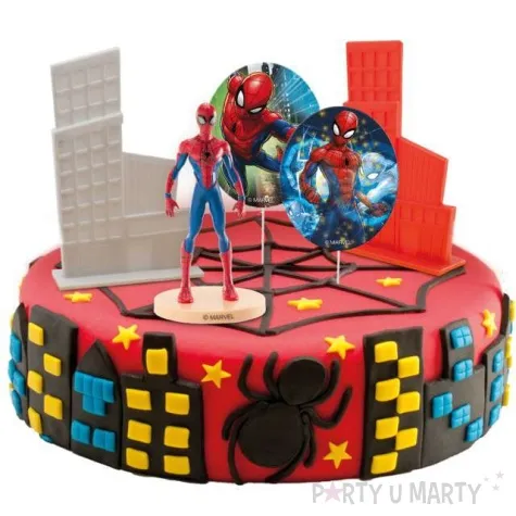 figurka na tort spider man toppery i wiezowce dekora 5 szt