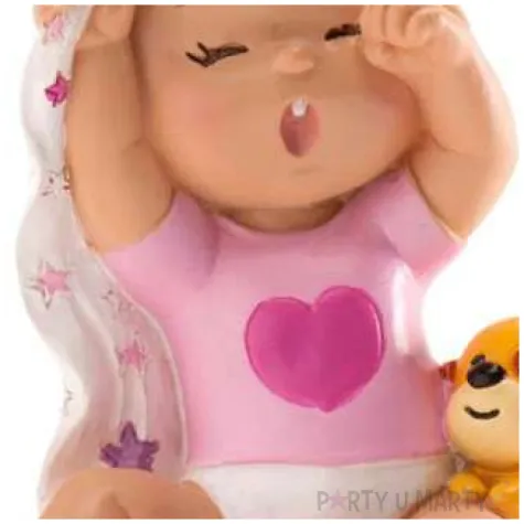 figurka na tort ziewajaca dziewczynka dekora 10 cm