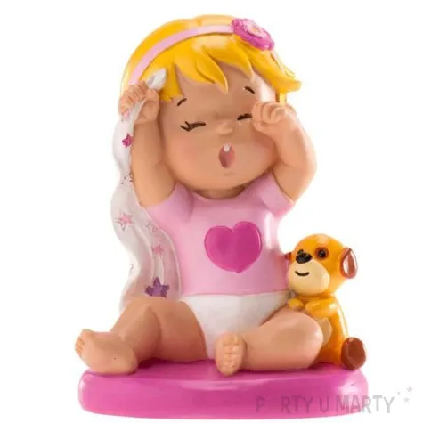 figurka na tort ziewajaca dziewczynka dekora 10 cm
