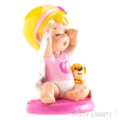 figurka na tort ziewajaca dziewczynka dekora 10 cm