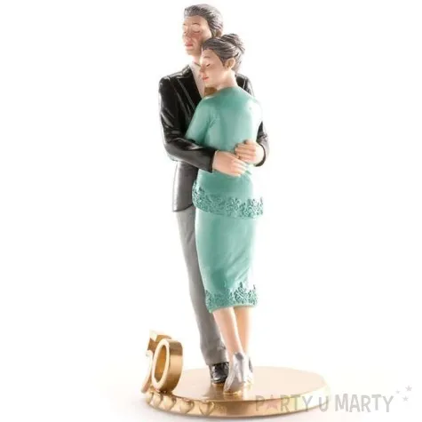 figurka na tort zlote gody 50 lecie dekora 19 cm