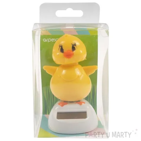 figurka solarna kurczaczek kiwaczek zolty arpex 11 x 7 x 5 cm