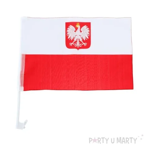 flaga samochodowa na szybe polska 32x42 cm