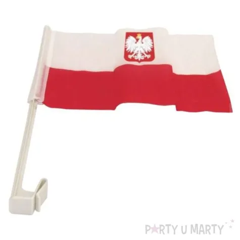 flaga samochodowa na szybe polska z godlem arpex