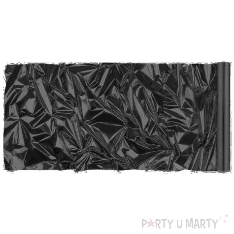 folia dekoracyjna dekoracja na urodziny glamour sylwestra czarna metalizowana 0 8 x 25 m