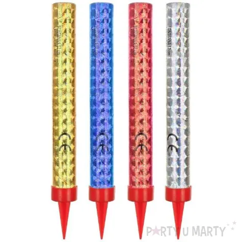 fontanna na tort premium holograficzna mix godan 12 cm 4 szt