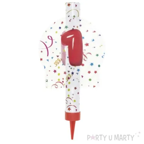 fontanna tortowa 1 urodziny kolorowe partypal 12 cm