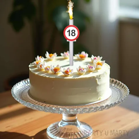 fontanna tortowa 18 urodziny traffic birthday 18 cm