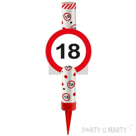 fontanna tortowa 18 urodziny znak folat 12 cm