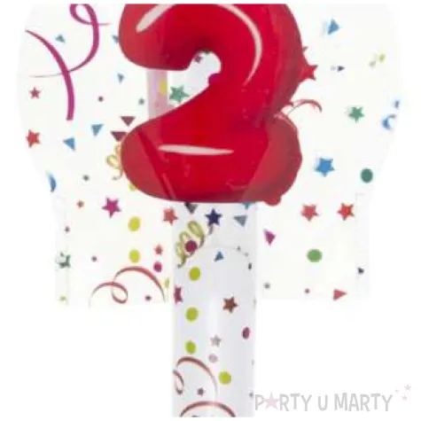 fontanna tortowa 2 urodziny kolorowe partypal 12 cm