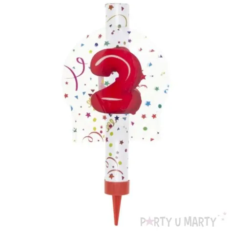 fontanna tortowa 2 urodziny kolorowe partypal 12 cm