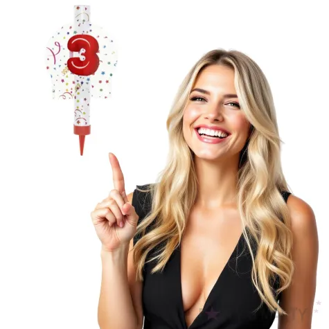 fontanna tortowa 3 urodziny kolorowe partypal 12 cm