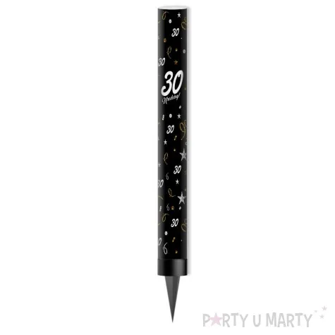 fontanna tortowa 30 urodziny glamour birthday czarny 18 cm