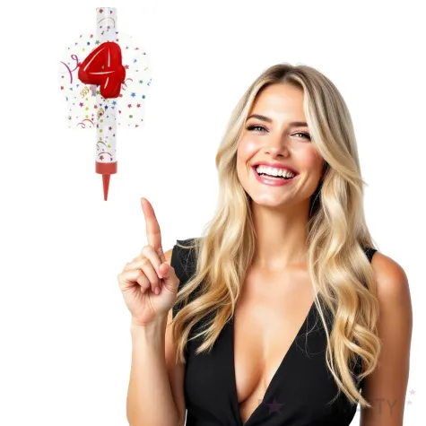 fontanna tortowa 4 urodziny kolorowe partypal 12 cm