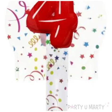 fontanna tortowa 4 urodziny kolorowe partypal 12 cm