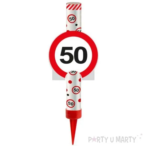 fontanna tortowa 50 urodziny znak folat 12 cm