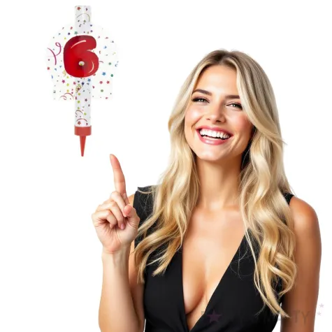 fontanna tortowa 6 urodziny kolorowe partypal 12 cm