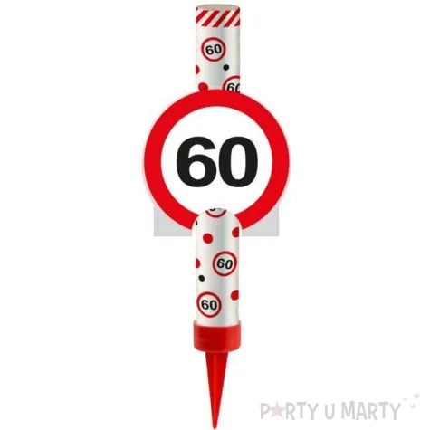 fontanna tortowa 60 urodziny znak folat 12 cm