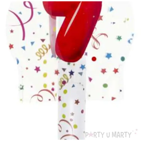 fontanna tortowa 7 urodziny kolorowe partypal 12 cm