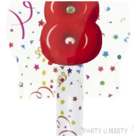 fontanna tortowa 8 urodziny kolorowe partypal 12 cm