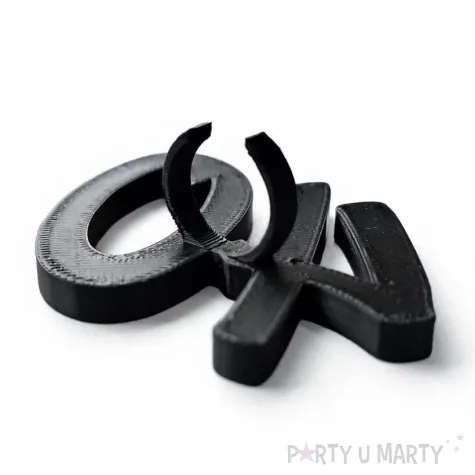 fontanna tortowa 80 urodziny czarno zlota 22 cm