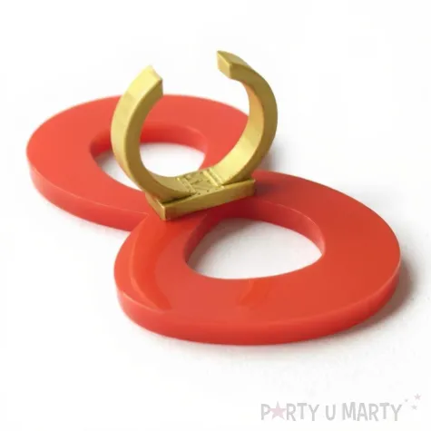 fontanna tortowa 9 urodziny cyfra czerwono zloty 18 cm