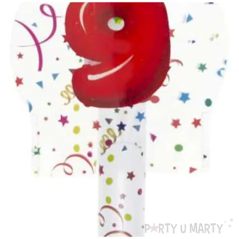 fontanna tortowa 9 urodziny kolorowe partypal 12 cm