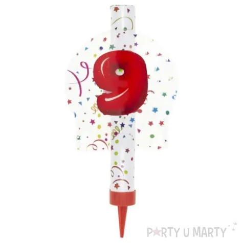 fontanna tortowa 9 urodziny kolorowe partypal 12 cm