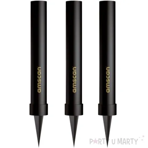 fontanna tortowa classic czarny amscan 12 cm 3 szt