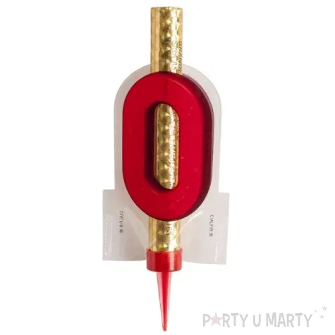 fontanna tortowa cyfra 0 urodziny zlota dekora 12 cm
