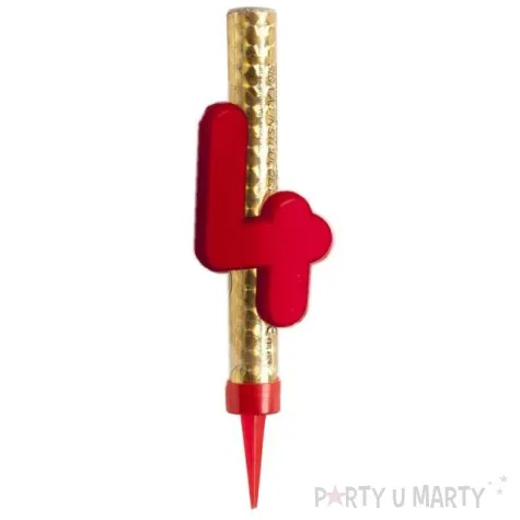 fontanna tortowa cyfra 4 urodziny zlota dekora 12 cm