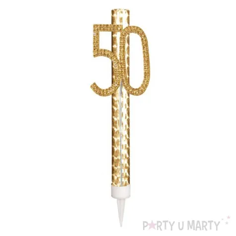 fontanna tortowa cyfra 50 urodziny zloty amscan 15 cm