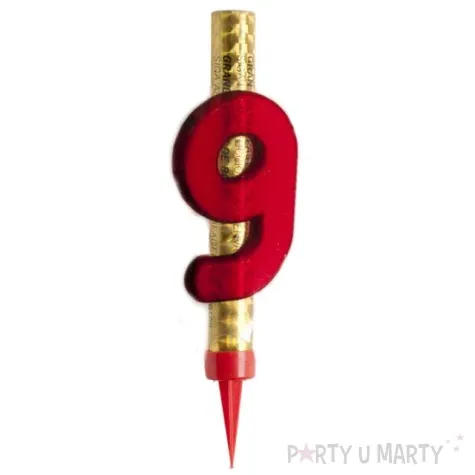 fontanna tortowa cyfra 9 urodziny zlota dekora 12 cm