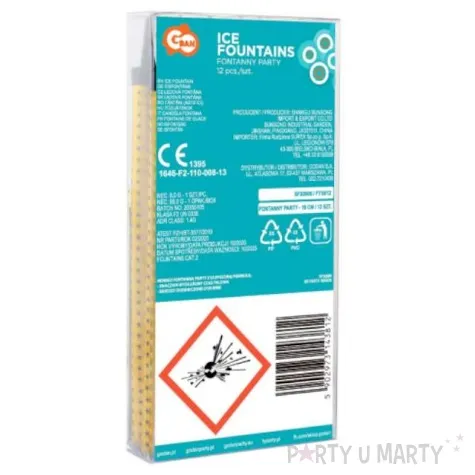 fontanna tortowa gold classic godan 18 cm 12 szt