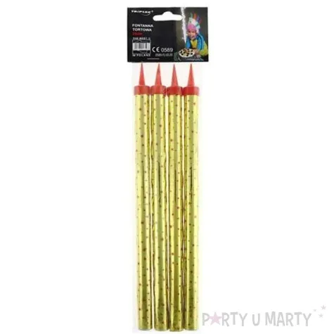 fontanna tortowa gwiazdki gold 25 cm triplex 4 szt
