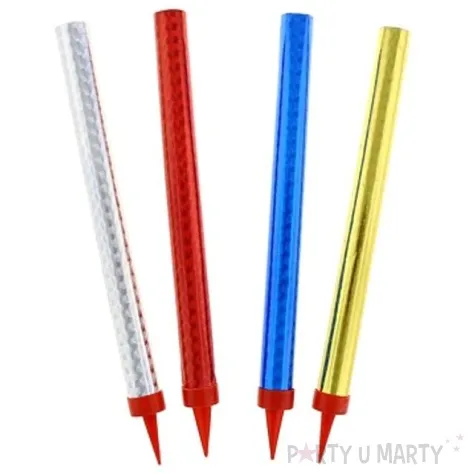 fontanna tortowa holograficzna premium godan 18 cm 4 szt