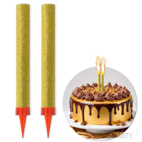 fontanna tortowa holograficzna zloty godan 12 cm 2 szt