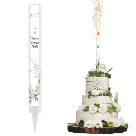 fontanna tortowa komunia swieta mietowa geometria 18 cm