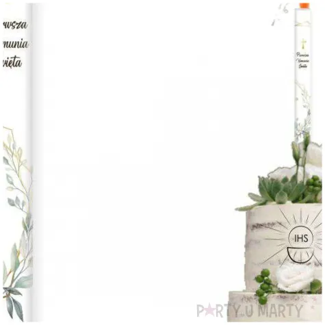 fontanna tortowa komunia swieta mietowa geometria 18 cm