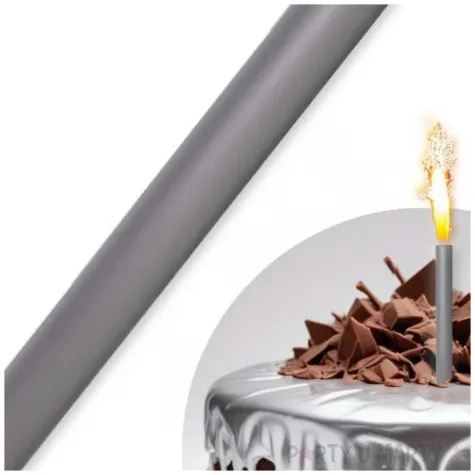 fontanna tortowa monokolor srebrny 18 cm