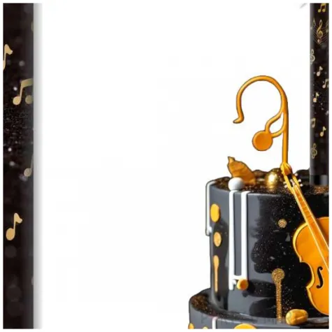 fontanna tortowa nuty muzyka czarny 18 cm