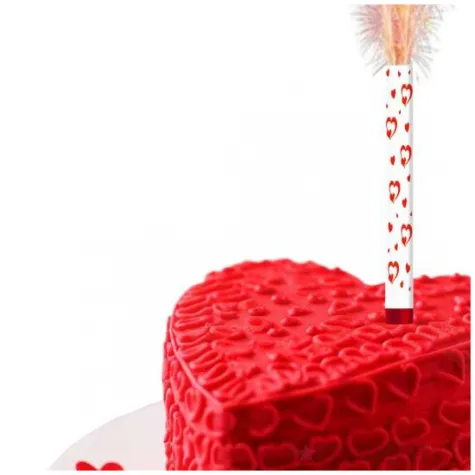 fontanna tortowa serca i serduszka bialy 18 cm