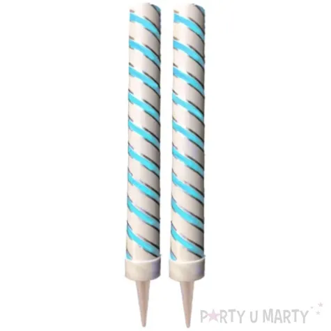 fontanna tortowa twist bialo blekitna 12 cm 2 szt