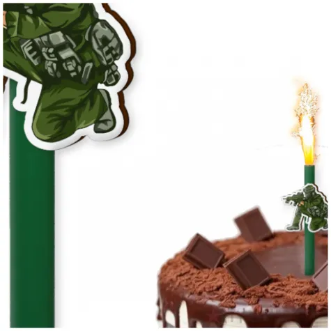 fontanna tortowa zolnierz z poligonu zielony 18 cm