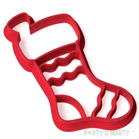 foremka boze narodzenie but mikolaja lux 87x52 mm czerwony