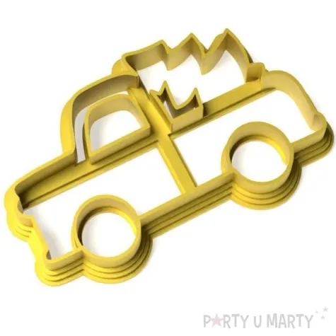 foremka boze narodzenie choinka na samochodzie 92x54 mm zlota metaliczna