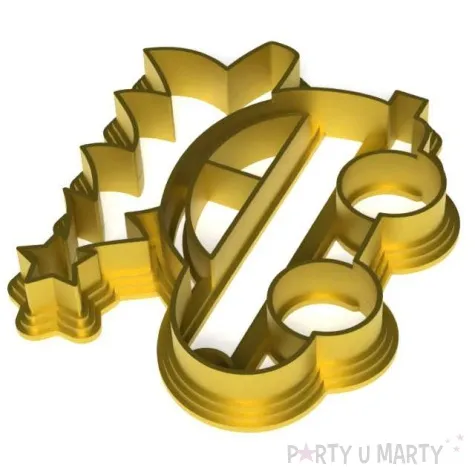 foremka boze narodzenie choinka na samochodzie duza 87x72 mm zlota metaliczna